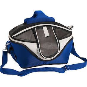Bolsa De Transporte Saks Caes E Gatos 6 Em 1 Em Poliester Azul Pet-0062