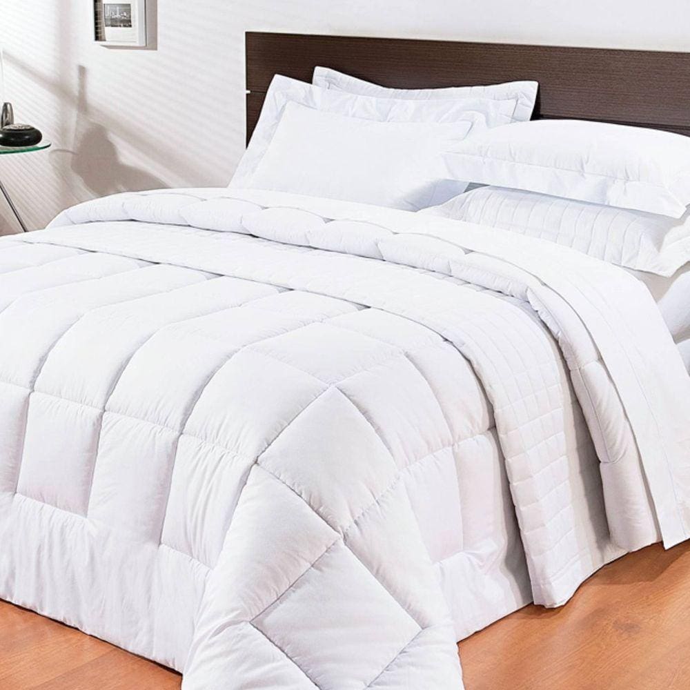Jogo de Cama King Pratic 4 Peças 200 Fios Bernadete Casa Branco