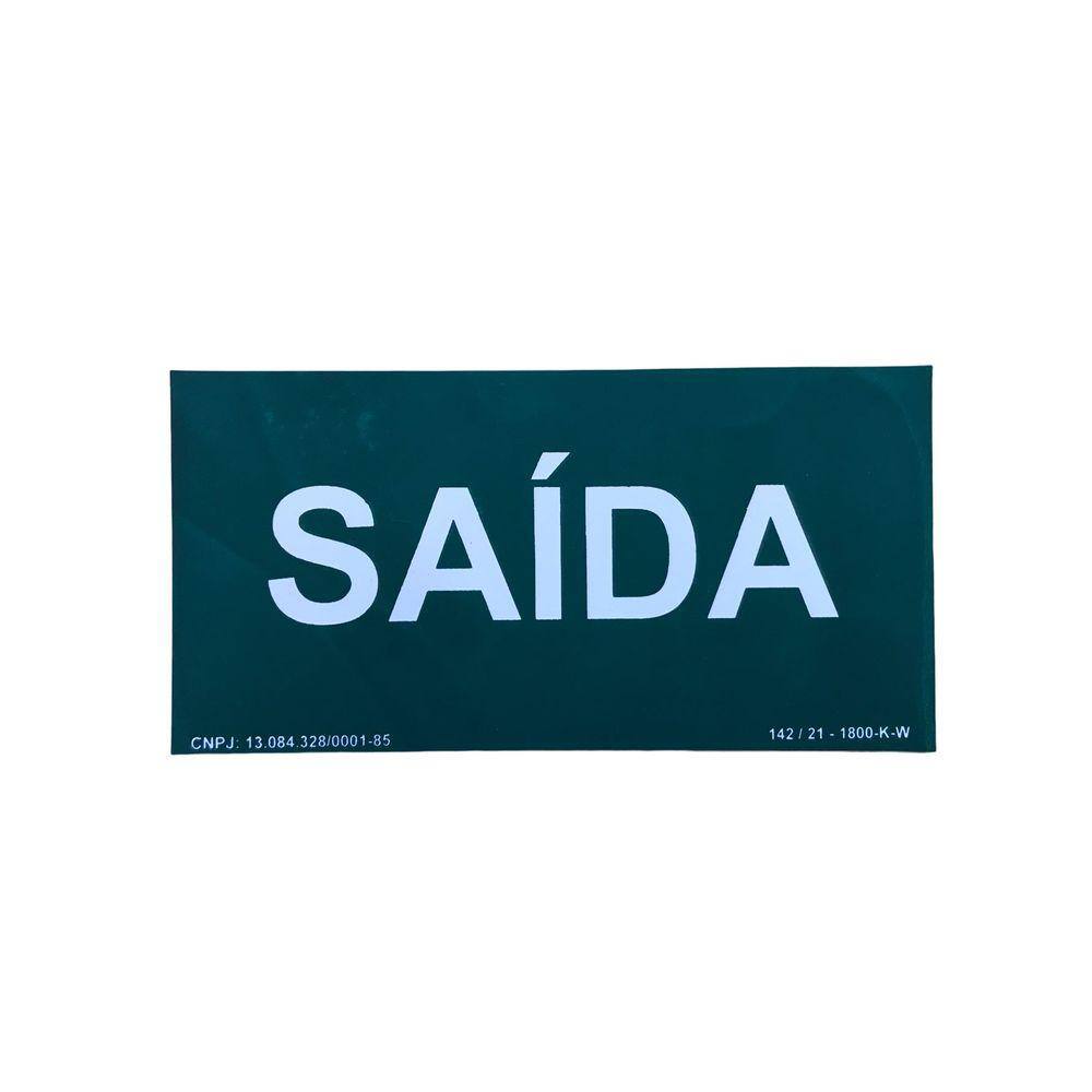 Placa Sinalização PVC Fotoluminescente Saída