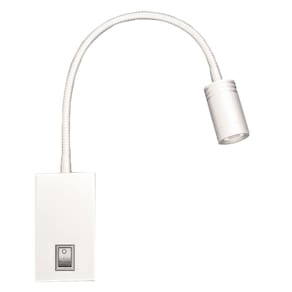 Arandela de Cabeceira Flexível Branca Led 3W 2700K Bivolt