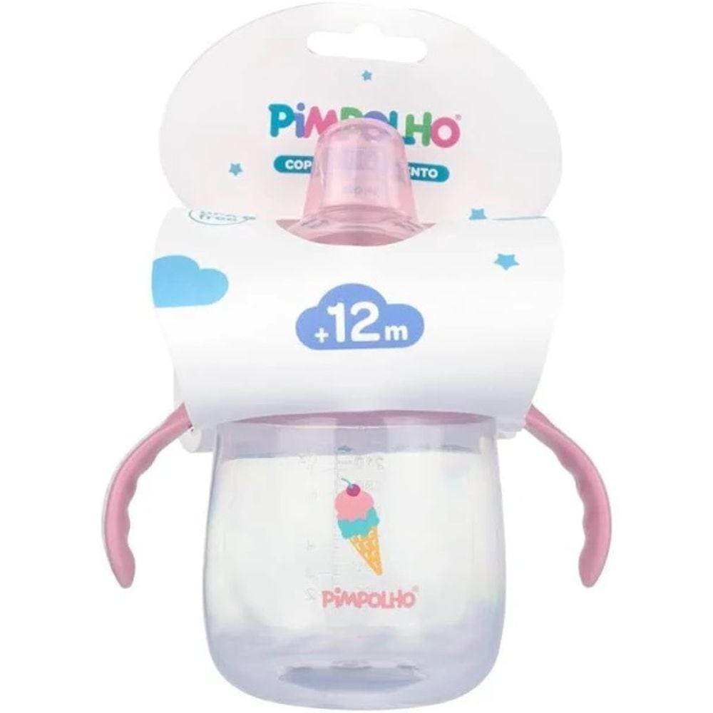 Copo de Treinamento Pimpolho Bico de Silicone Antivazamento 360ML