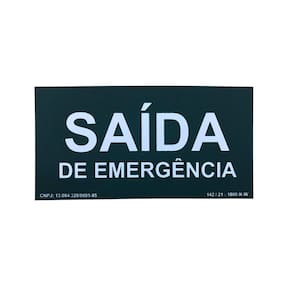 Placa Pvc Fotoluminescente Saída De Emergência