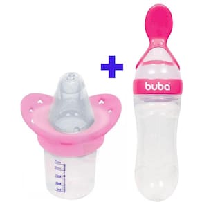 Mamadeira Colher Dosadora e Dosador de Remédio Rosa Buba
