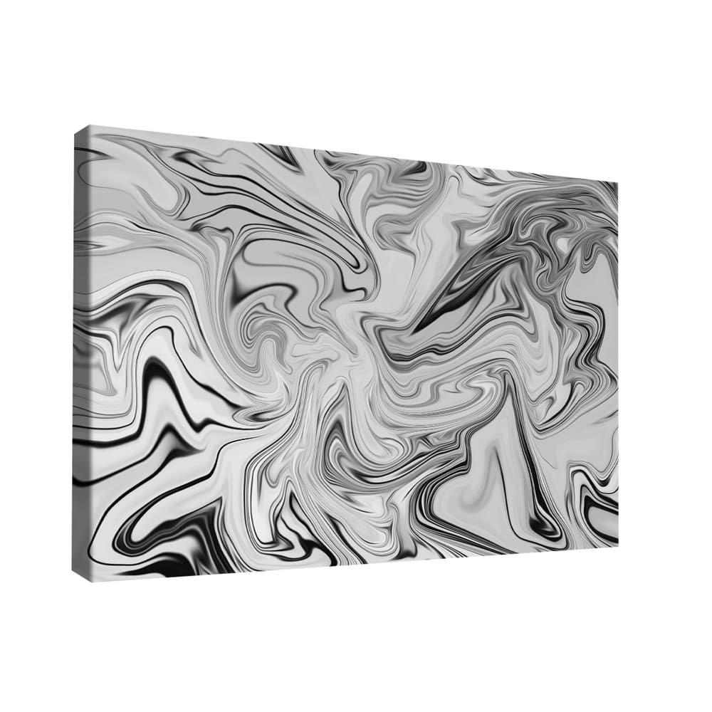 Quadro Abstrato Fluido Branco -- BR ARTES