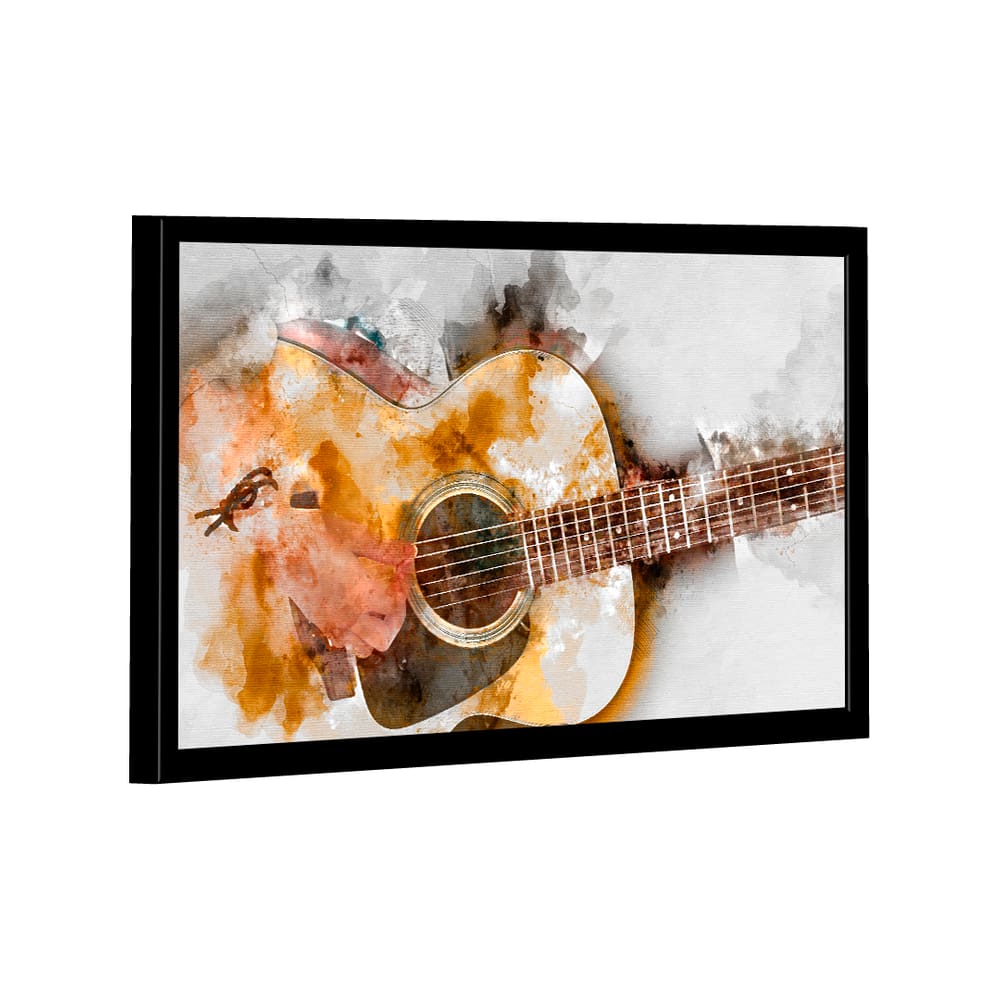 Quadro Arte Violão Aquarela -- BR ARTES