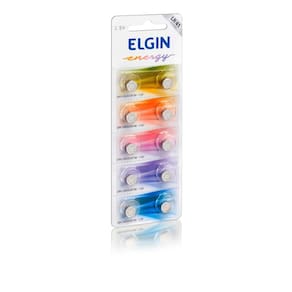 Bateria Alcalina LR41 (AG3 / LR736) Elgin 82261 - Cartela com 10 unidades