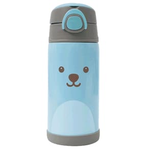 Garrafa Térmica Infantil Com Canudo Gumy Azul Buba Baby