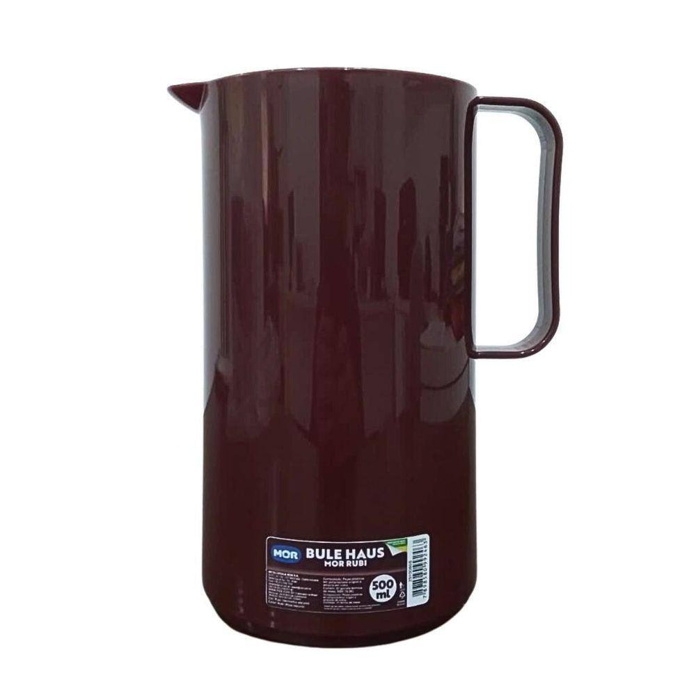 Bule Térmico Em Plástico C/Ampola Vidro Haus Rubi 500Ml Mor