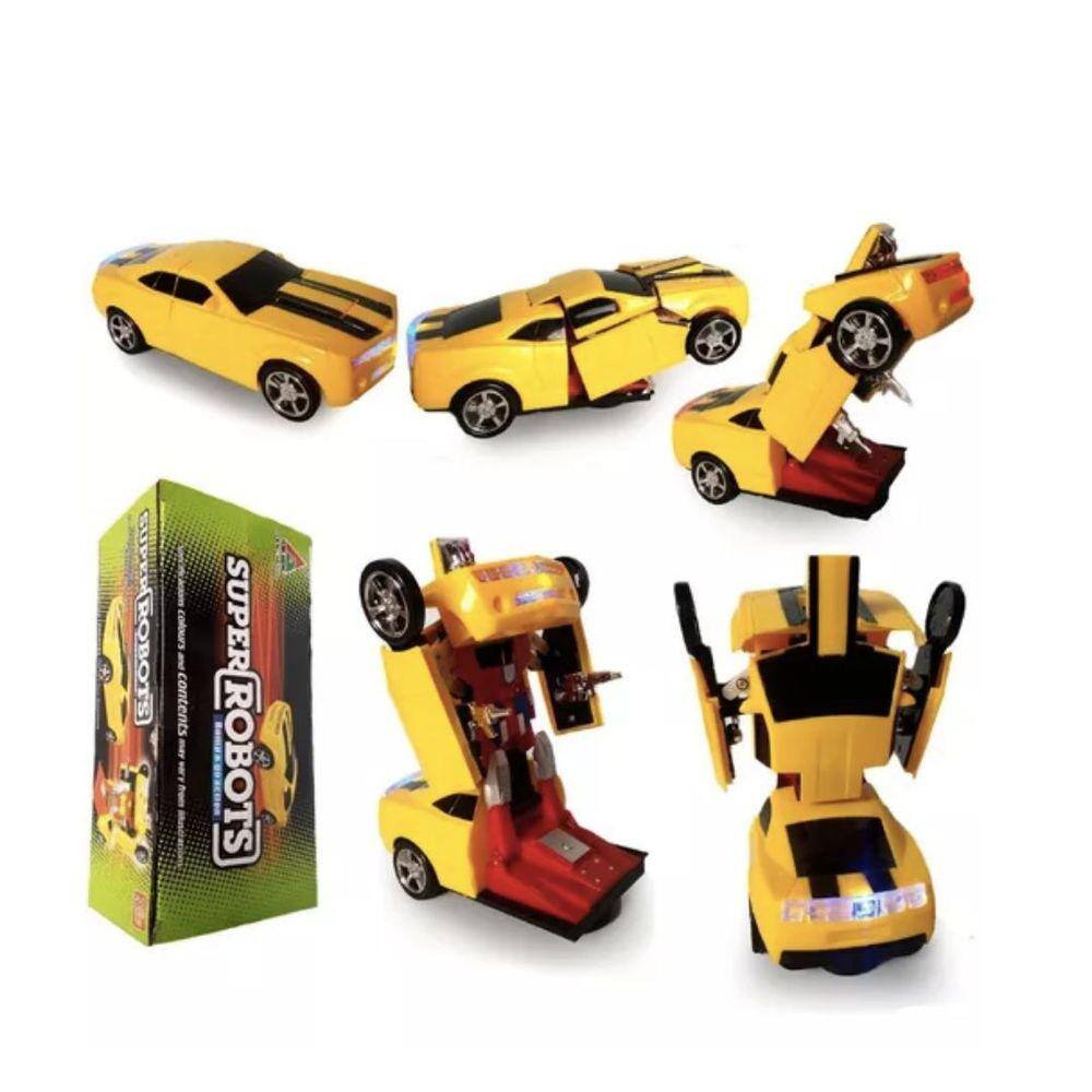 Brinquedo Vira Robo Transformers A Pilha Automático Carrinho
