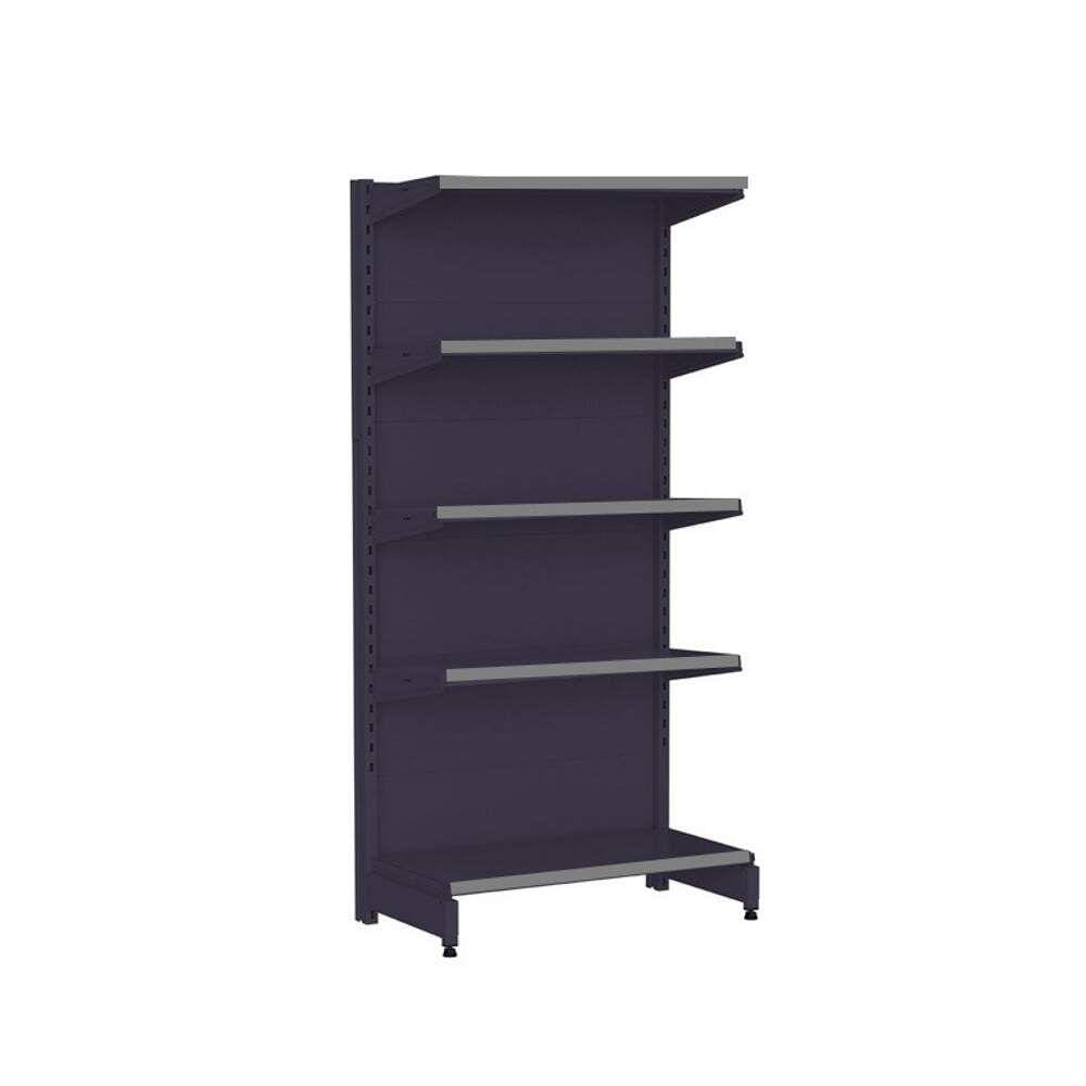 Gondola Ponta 170 Amapa Flex Preto 5 Bandejas Pe Cinza - Amapá