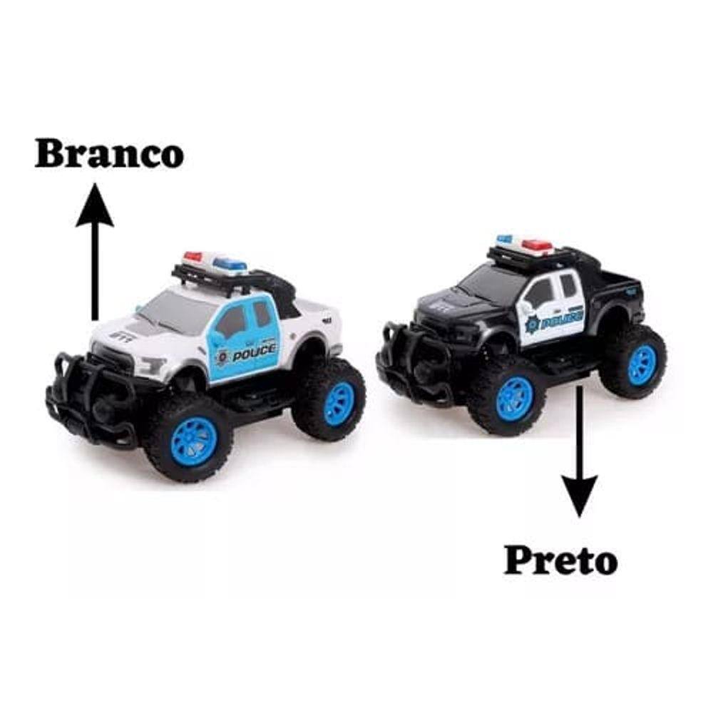 Carrinho de Fricção - Mini Truck 360 - Polícia - Branco - Unik Toys