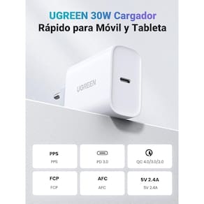 Carregador Ugreen 30W Pd Usb C Carregamento Rápido