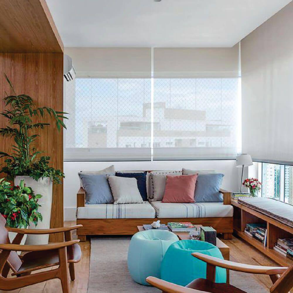 Persiana Rolo Screen 3% Branco - 1,30m x 1,40m