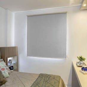 Persiana Rolo Blackout Pinpoint Cinza - 1,60m x 1,40m