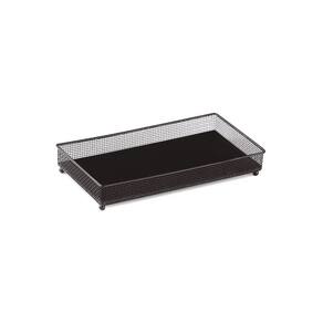 Bandeja em Metal com Vidro Pequena Preto