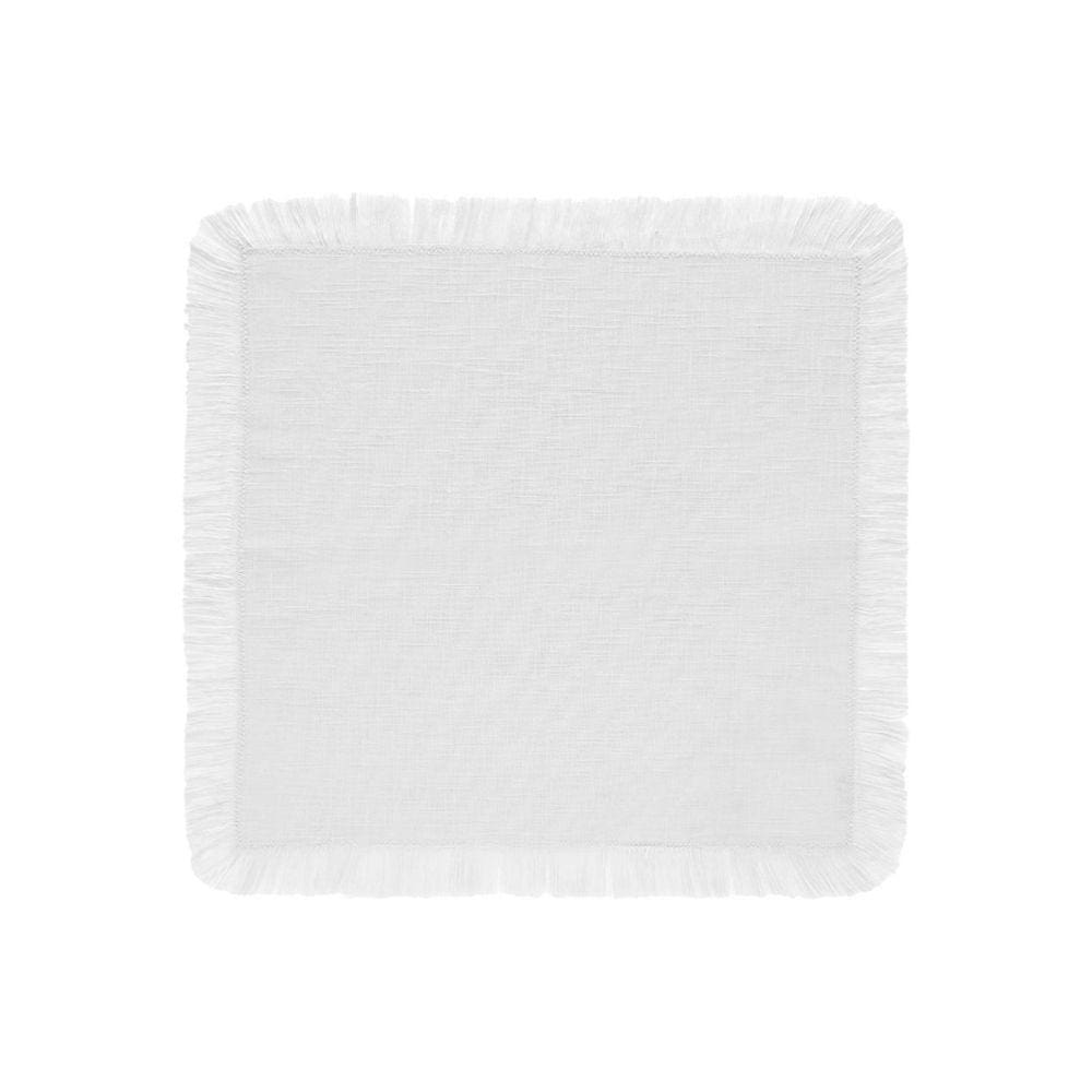 Guardanapo de Tecido em Algodão Franja Branco