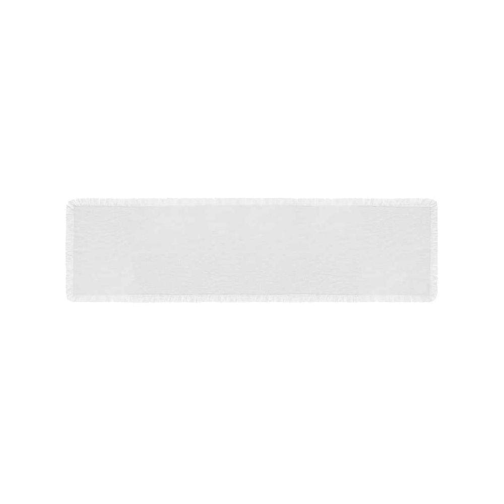 Trilho de Mesa Franjas Branco