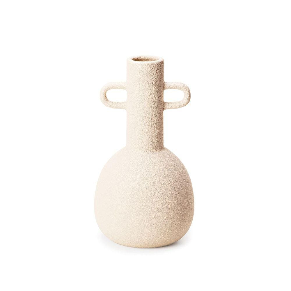 Vaso Alças em Cerâmica Bege
