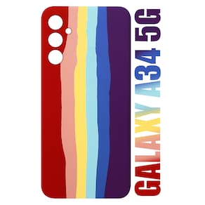 Capa Capinha case aveludada Arco Iris LGBT Compativel Galaxy A34 5G A346 6.6 - Cell In Power25