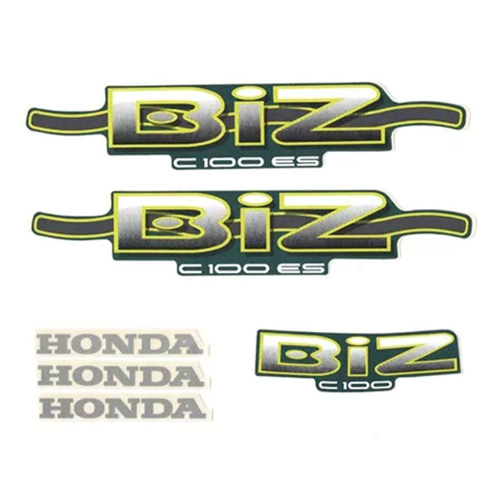 Jogo de Adesivos Honda Biz 100 ES 2002 Verde
