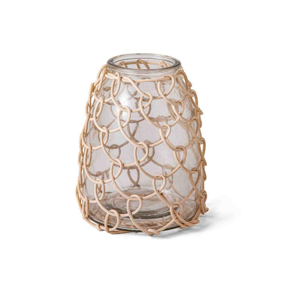 Vaso em Vidro c/ Fibra Natural 16851 Mart