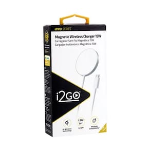 Carregador Magnético MAGSAFE Sem Fio Fast Charge I2GO 15W Branco - I2GO PRO