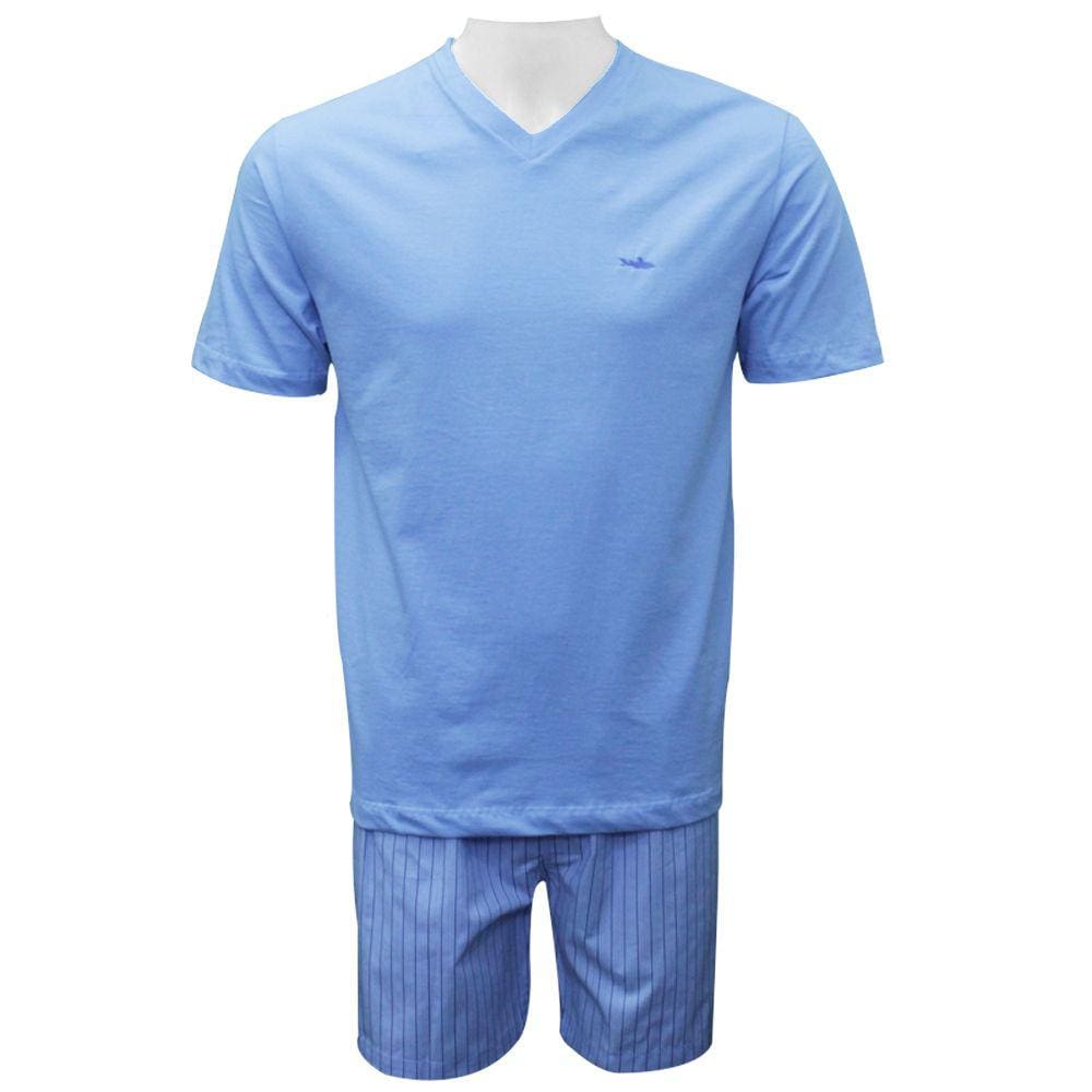 Pijama Masculino Curto Algodão e Tricoline Fitswell - 11041
