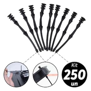 Kit 250x Parafuso Fixador Pino Para Cooler Fan Vetoinha Anti Vibração Absorção de Ruído 68mm