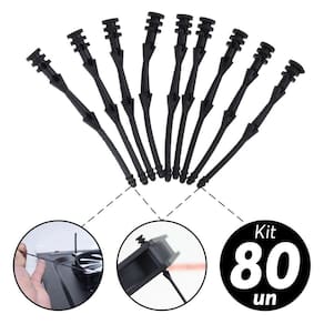 Kit 80x Parafuso Fixador Pino Para Cooler Fan Vetoinha Anti Vibração Absorção de Ruído 68mm