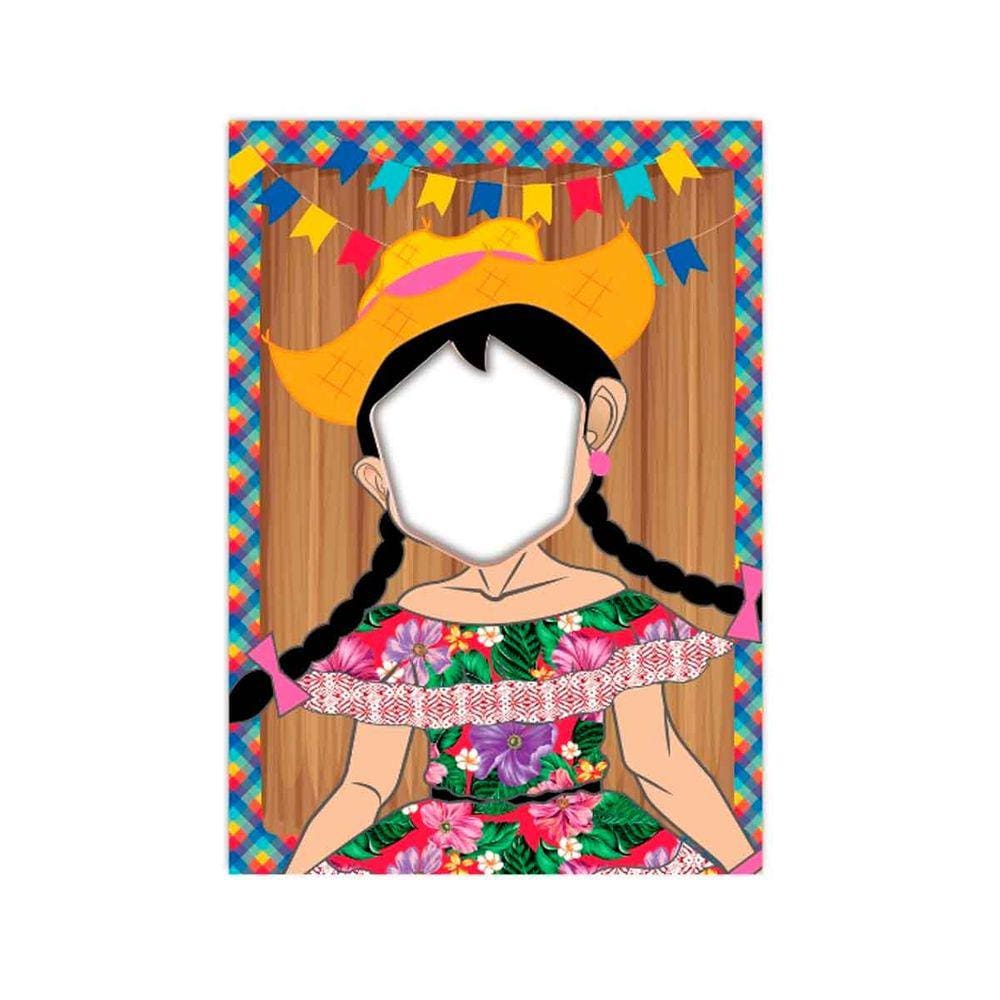 Painel Especial Menina Festa Junina Divertida Festcolor 1und