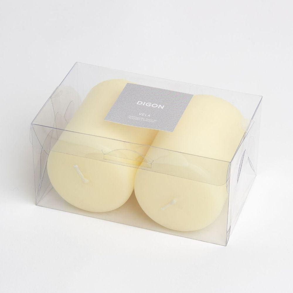 Kit 2 Velas Pilar 10cm