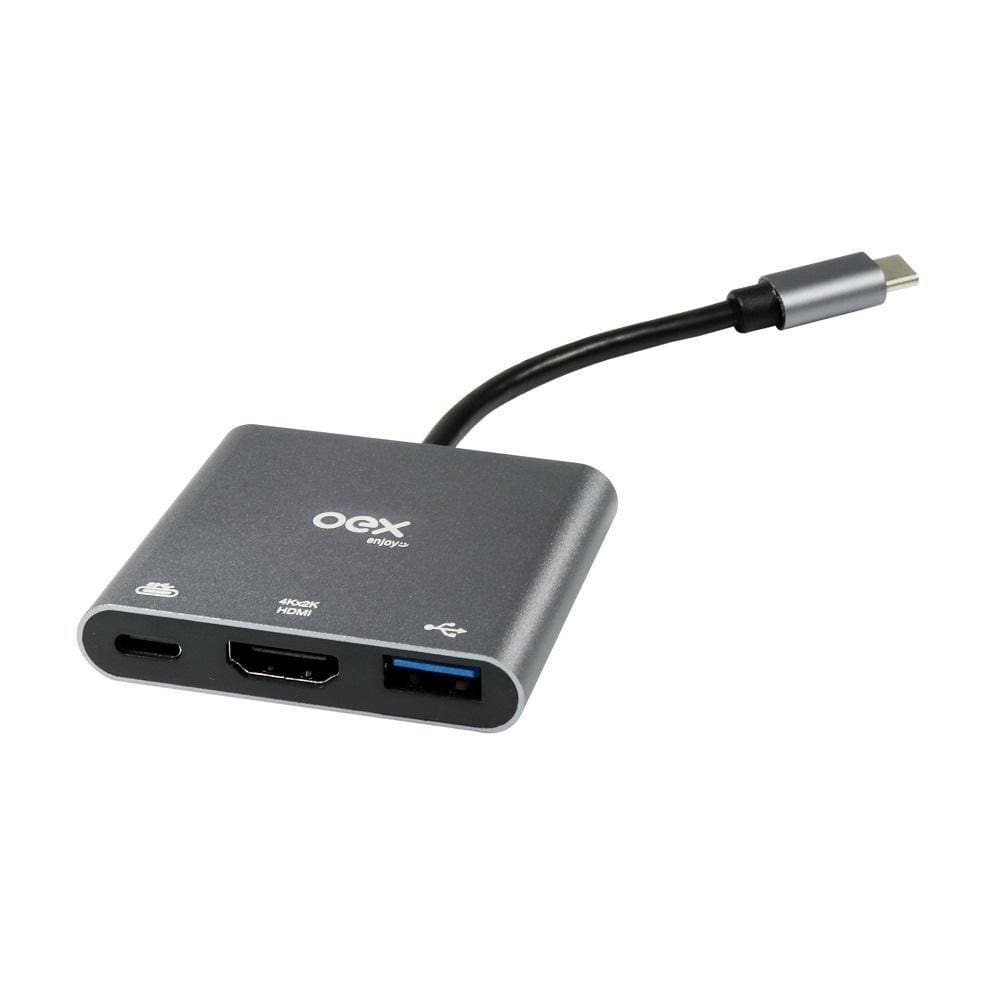 Conversor USB-C para HDMI, 3 em 1, AD401, OEX