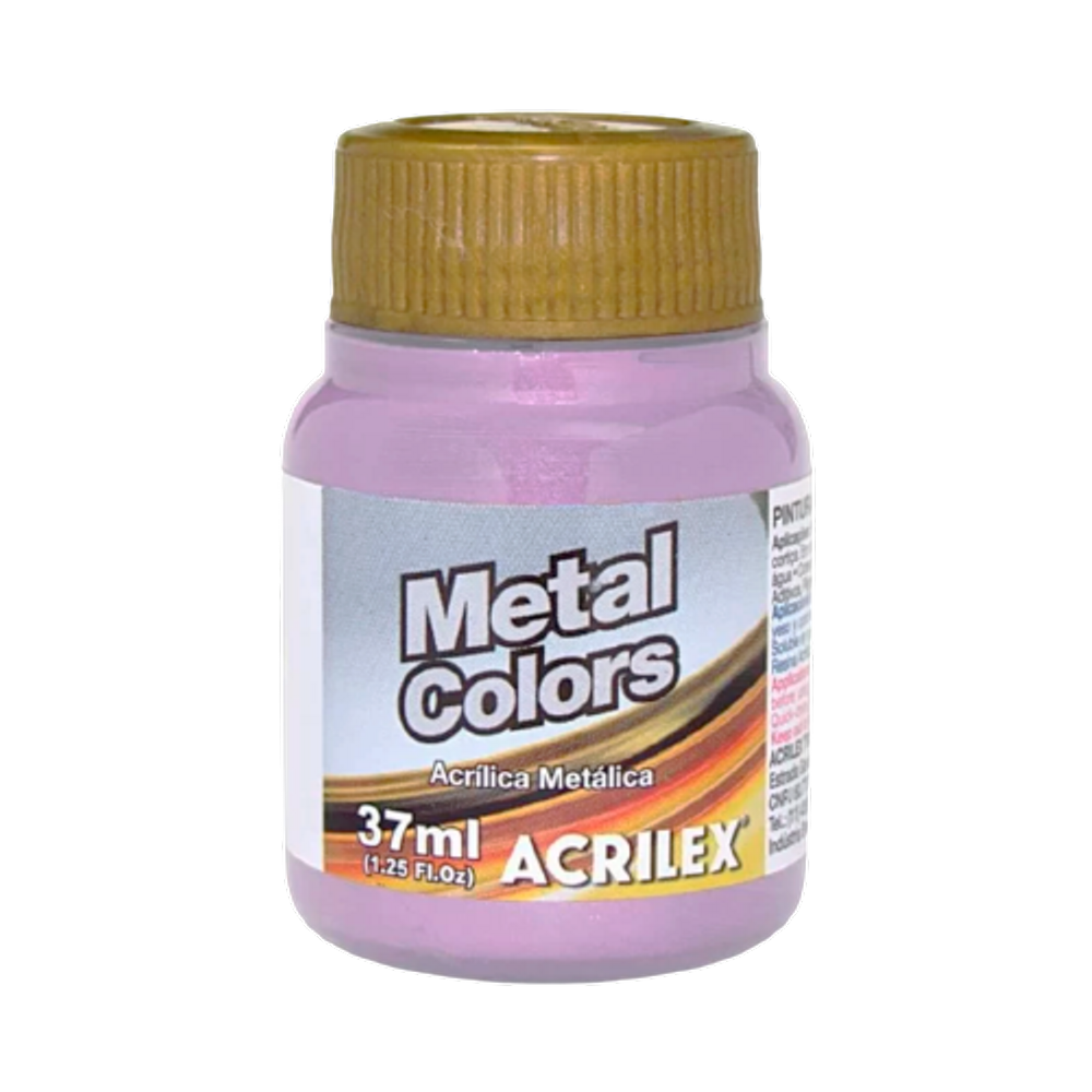 Tinta acrílica Metal Colors Acrilex 37ml Cor Lilás 528