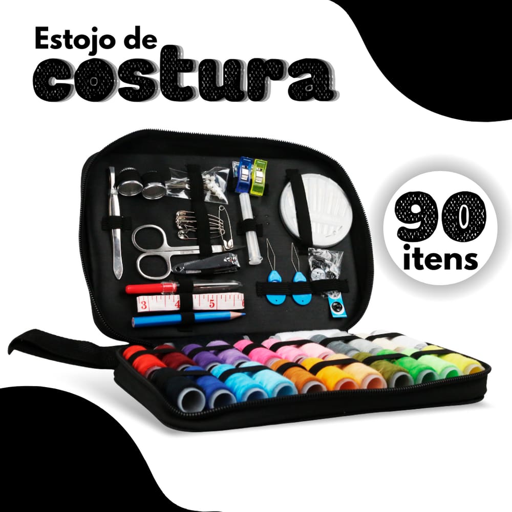 Kit De Costura E Linhas C/ 90 Peças - Completo - Nybc