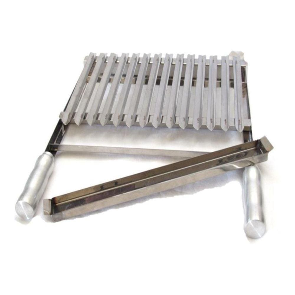 Grelha Para Churrasqueira Argentina Parrilha Inox 45Cm