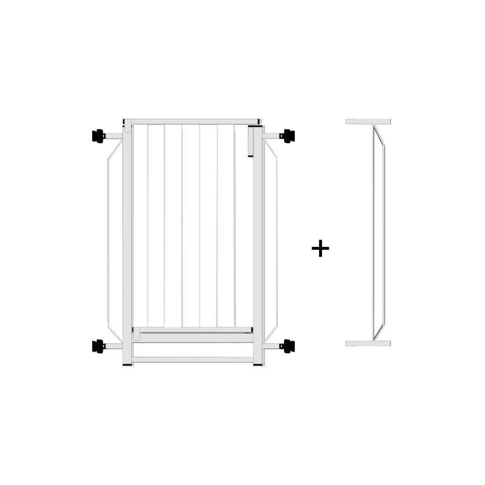 Grade De Proteção Pet/kids Com Extensor 80 Cm Branco - Cor: Branco