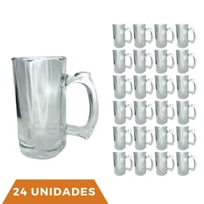 24 Caneca Cerveja e Chopp Restaurante Congelável 380ML