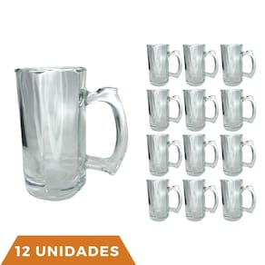 12 Caneca Cerveja e Chopp Restaurante Congelável 380ML