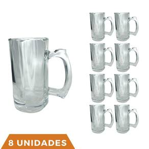 8 Caneca Cerveja e Chopp Restaurante Congelável 380ML