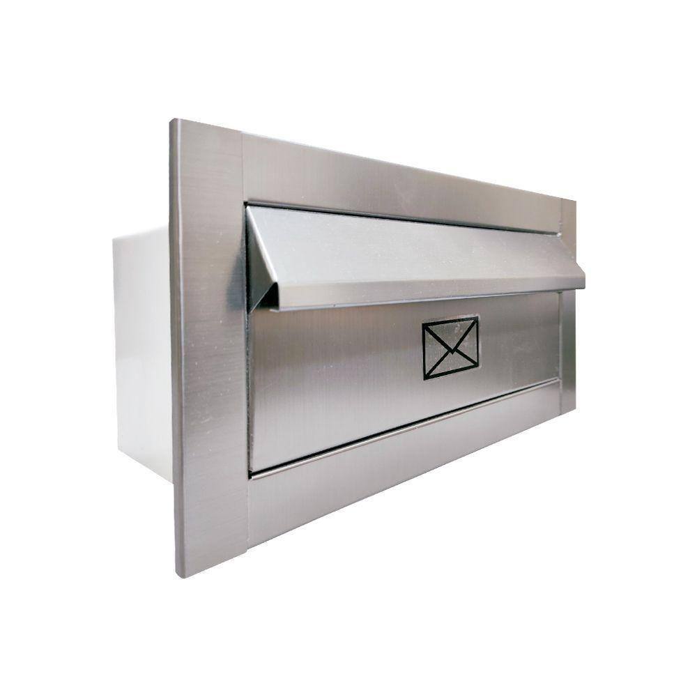 Caixa De Correio Pequena Frente 15x19 Em Inox - Cor: Branco