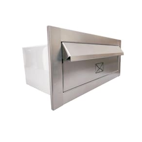 Caixa De Correio Grande 15x35 Frente Em Inox - Cor: Branco