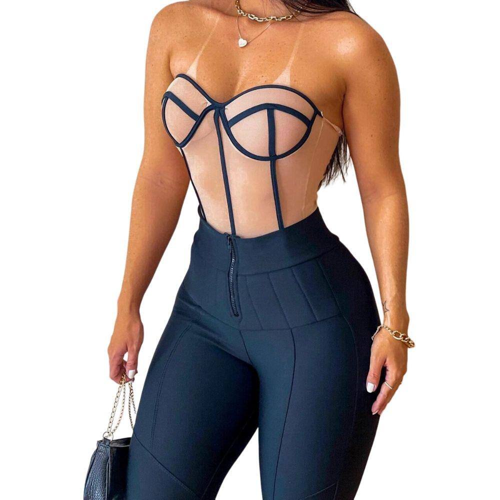 Calça Lipor Cirrê Super Power Lipo Chapa Barriga A Legítima