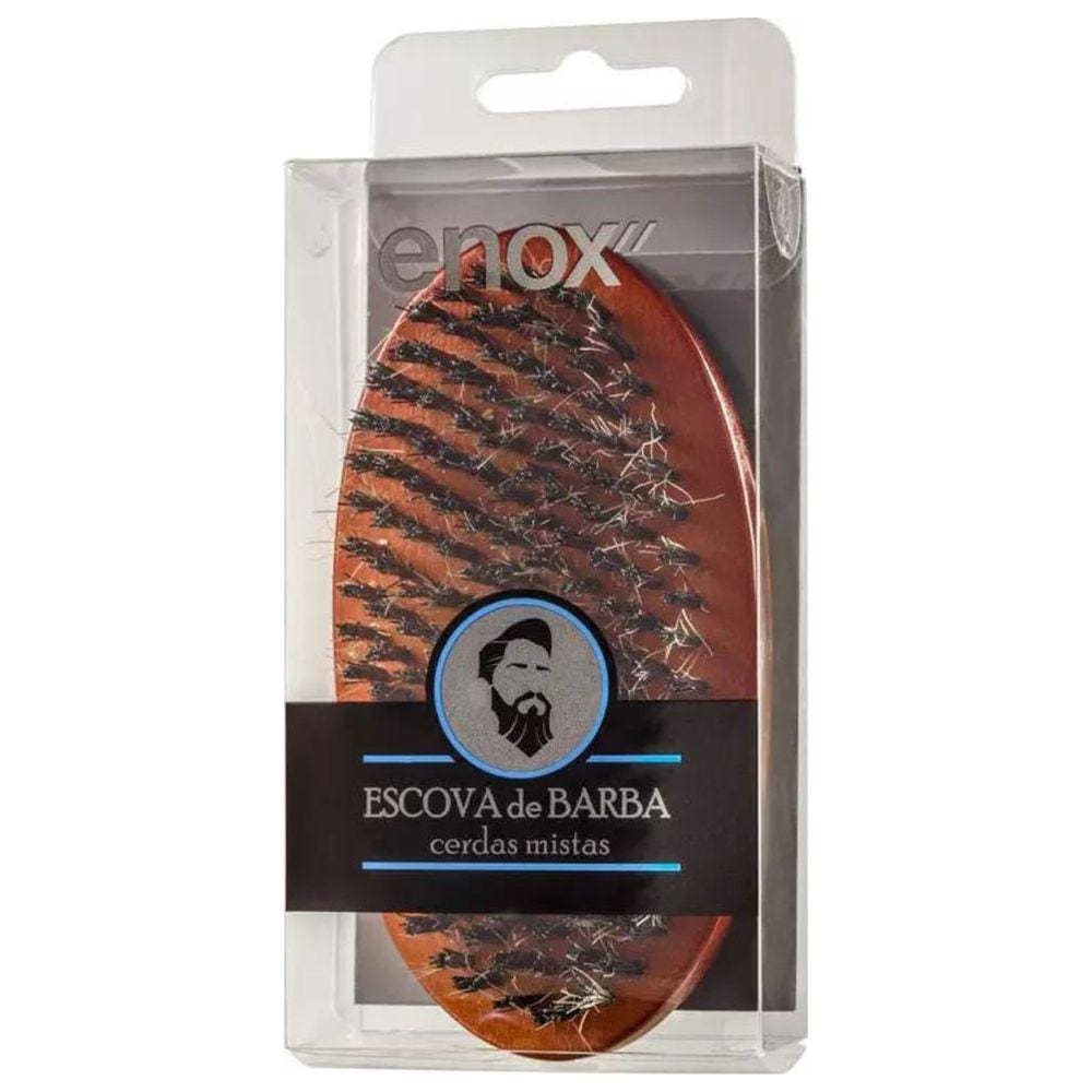 Escova De Barba Enox Cerdas Mistas Cód.1745