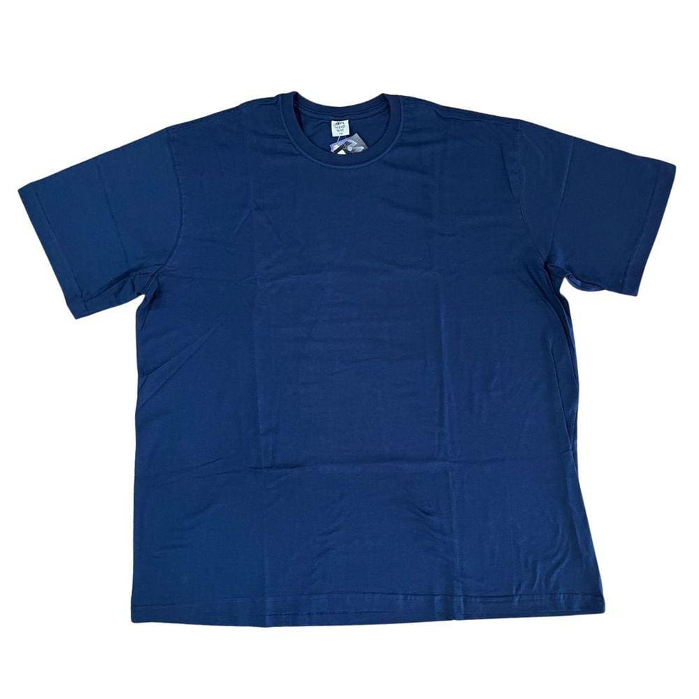 Camiseta Básica Masculina Marinho Plus Size G3 Ao G5 100% Algodão