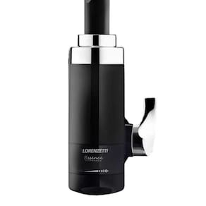 Torneira Elétrica Essence Lorenzetti Parede 220V Preta/Cro.