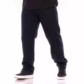 Calça Jeans Masculina Preta Básica Algodão Plus Size 48 Ao 56 Shyros