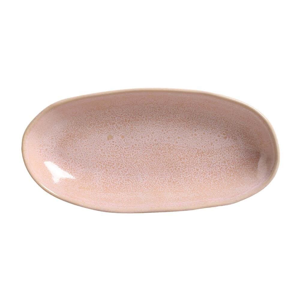 CONJUNTO C/ 4 TRAVESSAS OVAL FUNDA GRANDE ORGÂNICO LITCHI 32x16 CM