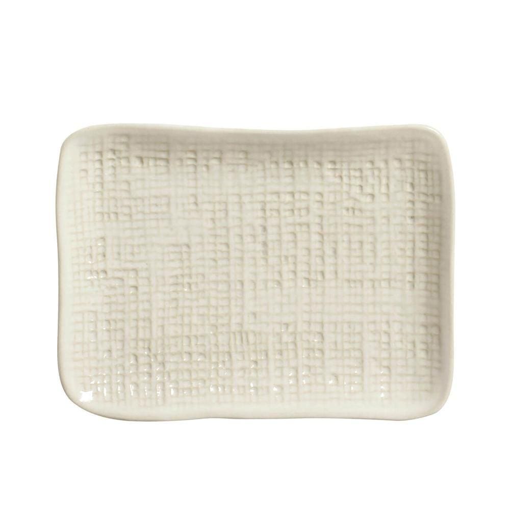 CONJUNTO C/ 4 TRAVESSAS RETANGULAR PEQUENA JUTA CLAY 14x18 cm