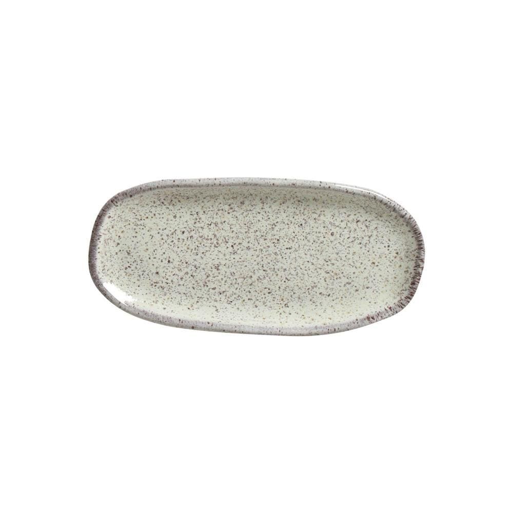 CONJUNTO C/ 4 TRAVESSAS OVAL RASA MINI ORGÂNICO PISTACHE 16,5x8 CM