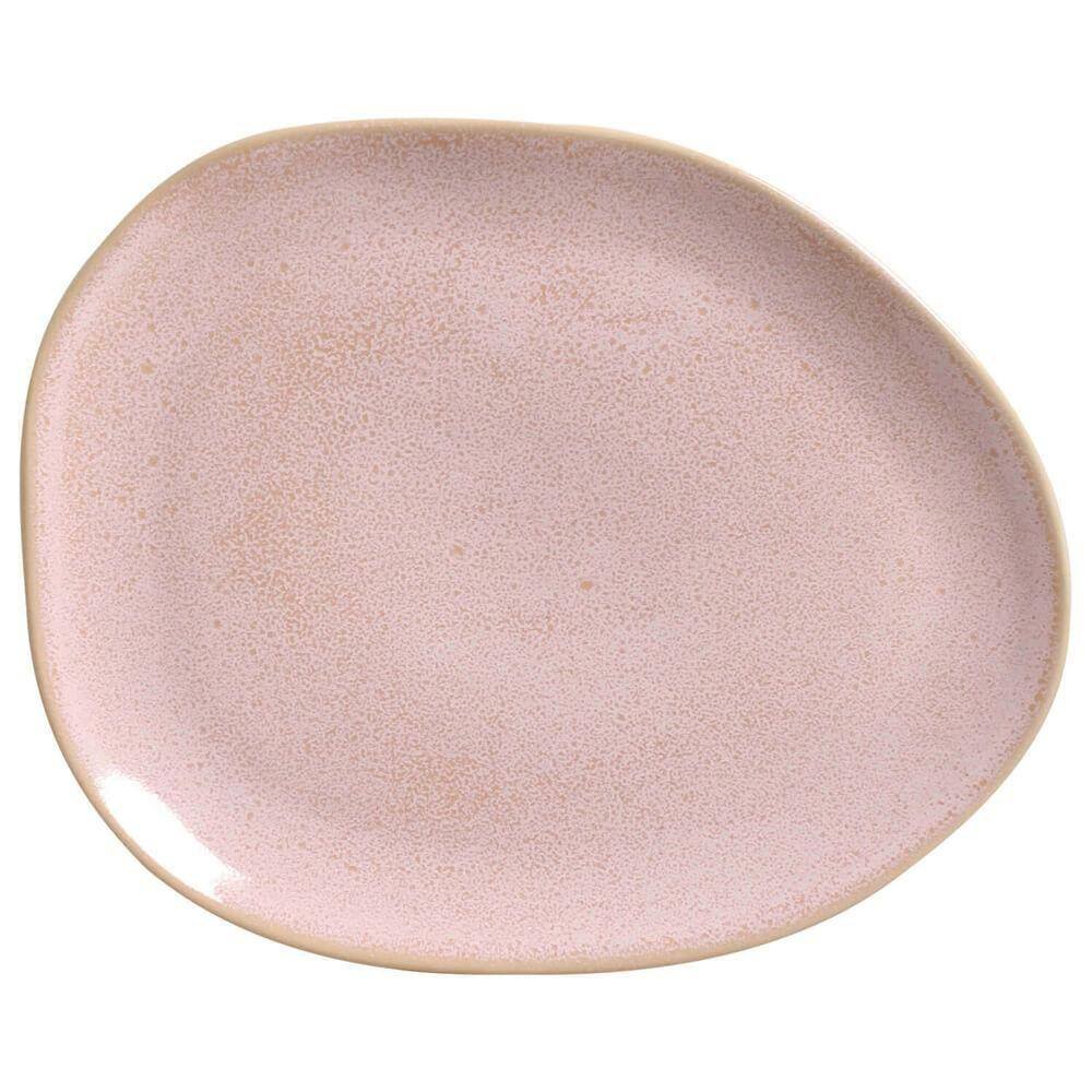 CONJUNTO C/ 6 PRATOS RASO OVAL ORGÂNICO LITCHI Ø 29x2,5 CM